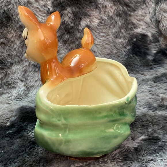 Vintage Deer Ceramic Planter - Green and Brown - Picture 5 of 16